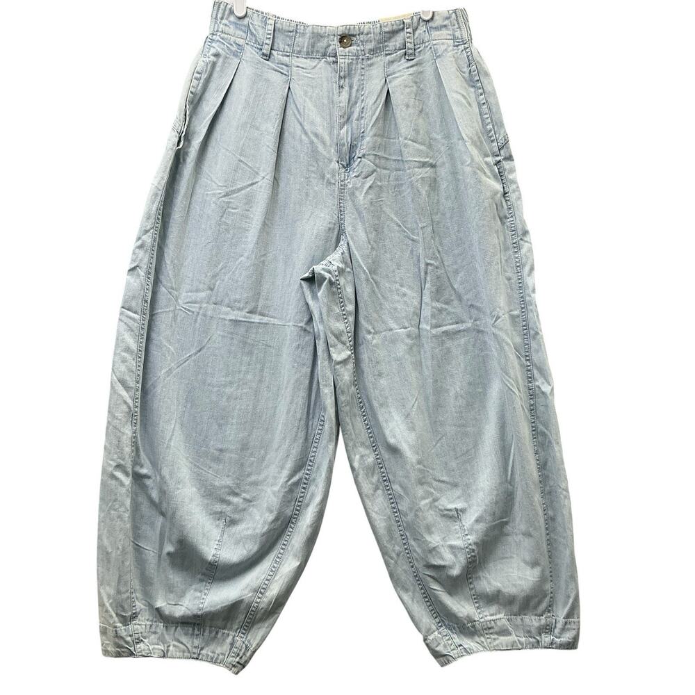 Free People We The Free Ridley Pull-On Barrel Jeans Size S New NWT